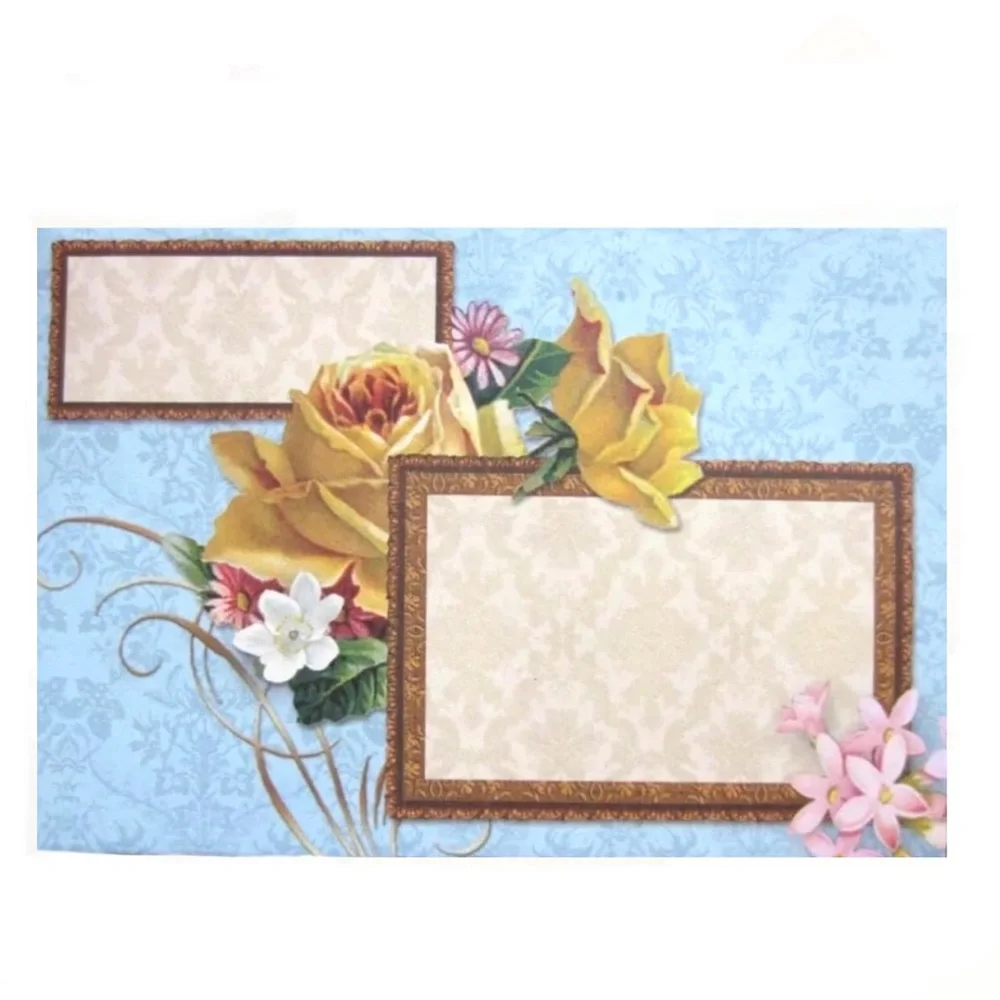 Punch Studio Single Gold Foil Fancy Shaped Note Card ~ Thank You Bouquet (64535)
